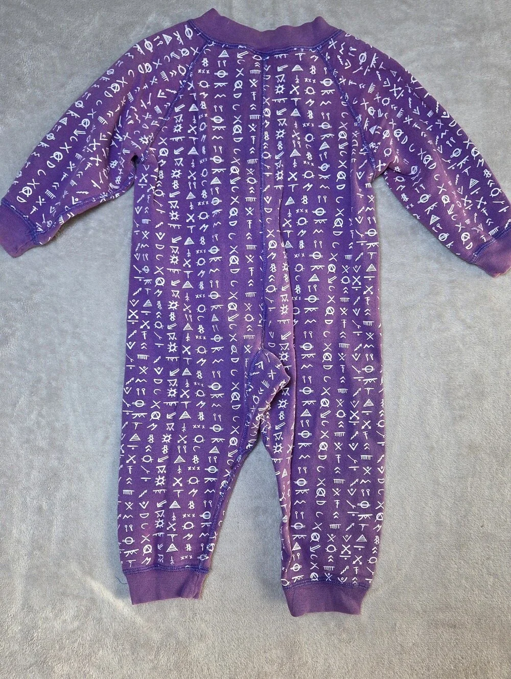 Vintage Roots Kids Purple One Piece Jumpsuit Romper Made in Canada Cotton Size 2